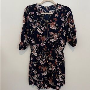Justify Navy Floral Dress Size M